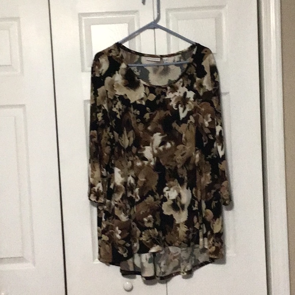 Susan Graver Peplum Top 3XL